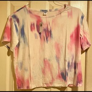 Adorable half top tye dye NWT XS
